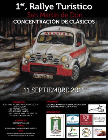 Domingo 11 de septiembre de 2011  Concentración de coches clásicos en San Martín de Don (Provincia de Burgos, a unos 30 km. de Miranda de Ebro)