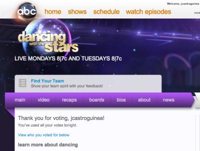 VERY IMPORTANT: PLEASE VOTE ON-LINE FOR RICKI LAKE AND DEREK HOUGH  ¨DANCING WITH STARS¨- IN THE NEXT 7 HOURS!!!!