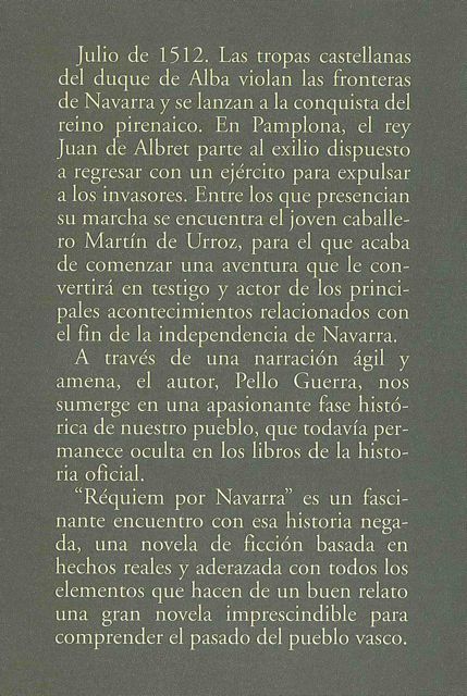 Contraportada - ¨Réquiem por Navarra¨