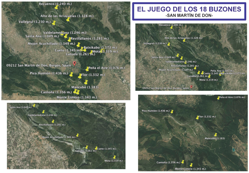 Montes alrededor de San Martín de Don  Juego de los 18 buzones
