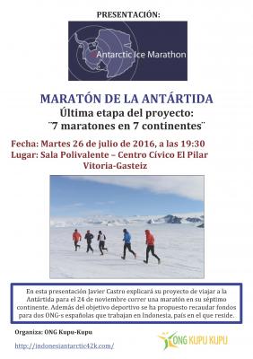 Presentación del proyecto Indonesia-Antártida 42K en Vitoria-Gasteiz (Spain)