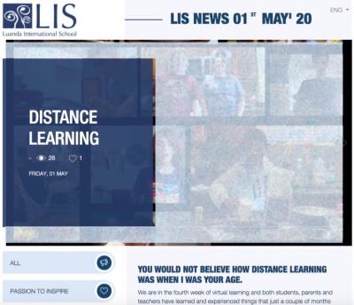 LIS News  1st of May, 2020 - ¨You would not believe how distance learning was¨