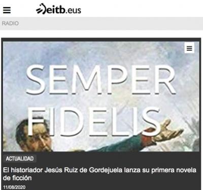 J. Gorde presentando su novela ¨Semper fidelis¨ en Radio Vitoria.