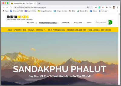 Sandakphu Trek with India Hikes. Del 3 al 9 de enero de 2021 (West Bengal, India)