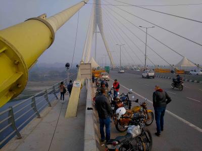 Signature Bridge over Yamuna River (Delhi).