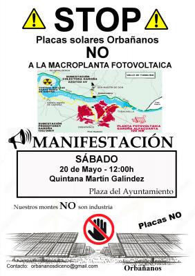 Manifestación contra la macro planta fotovoltaica en Orbañanos (Valle de Tobalina)