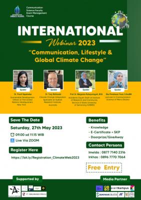 &#127759; International webinar 2023: Communication, Lifestyle & Global Climate Change  &#127759;