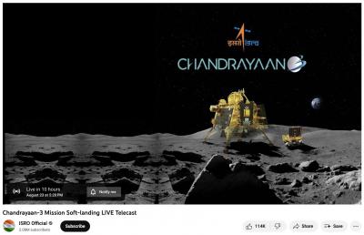 Previsto alucinaje de dispositivo indio esta tarde: con los ojos en el Chandrayaan-3