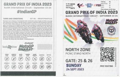 Gran Premio de India de motociclismo  MotoGP Bharat  Circuito Internacional Buddh  24 de septiembre de 2023.