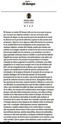 Manuel Vicent, "El tiempo" (El País, 04/01/2009)