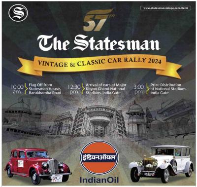 The Statesman Vintage & Classic Car rally  Nueva Delhi, domingo 11 de febrero de 2024