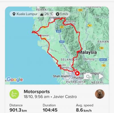 Road trip en scooter por Malasia (KL-Raub-Brinchang-Pangkor-Kuala Selangor-KL). 769km. 18-22 octubre 2025.